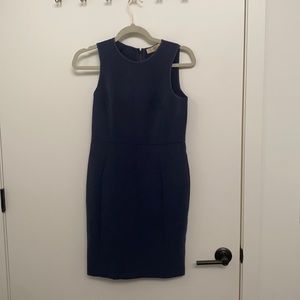 LOFT Petite steel blue work dress